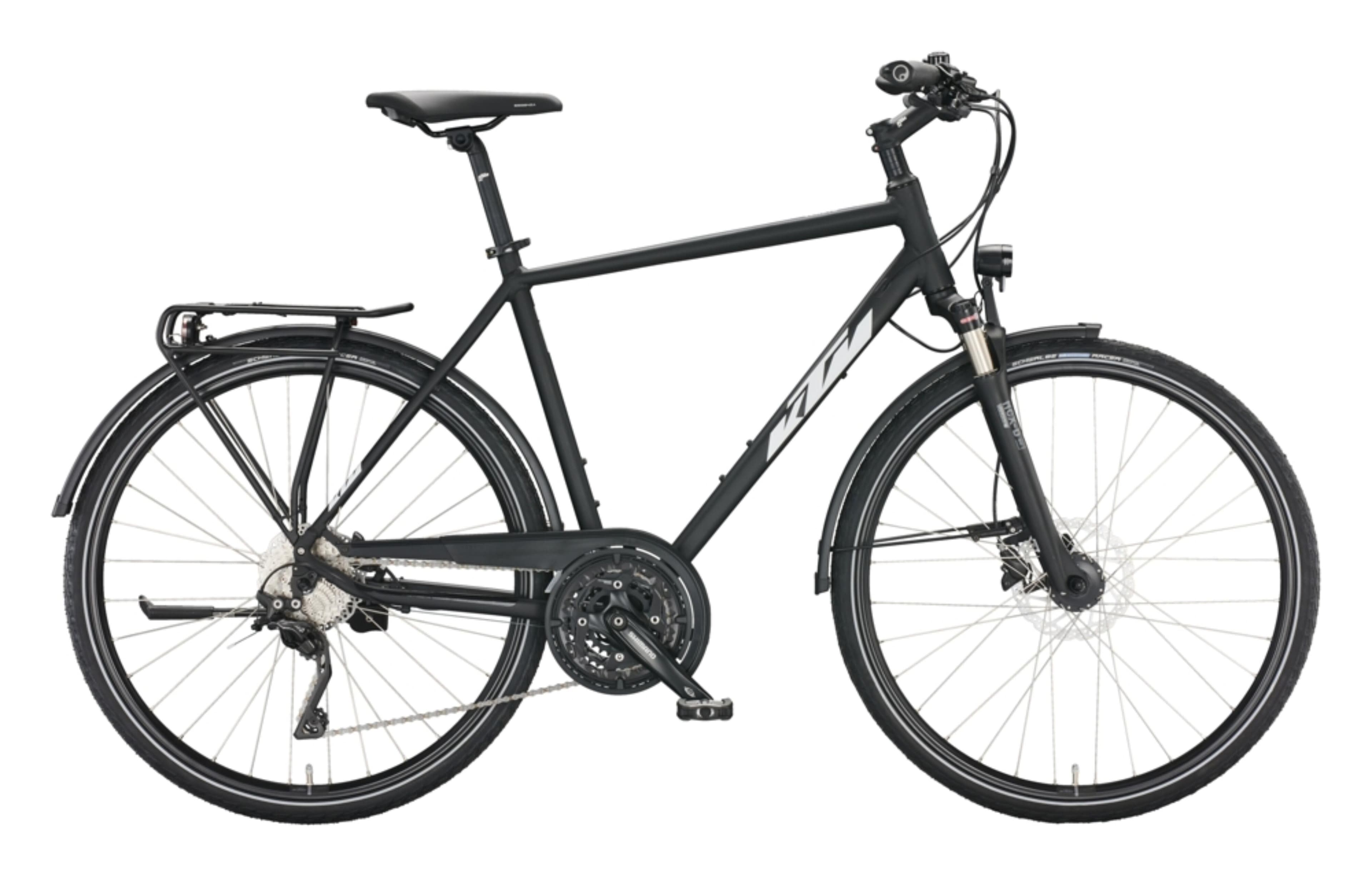KTM Veneto Light Disc (2023), black matt, Seitenansicht Diamantrahmen, freigestellt, 4000 px breit – Modelljahr 2023, entspricht der Rahmengröße 60 im Lager